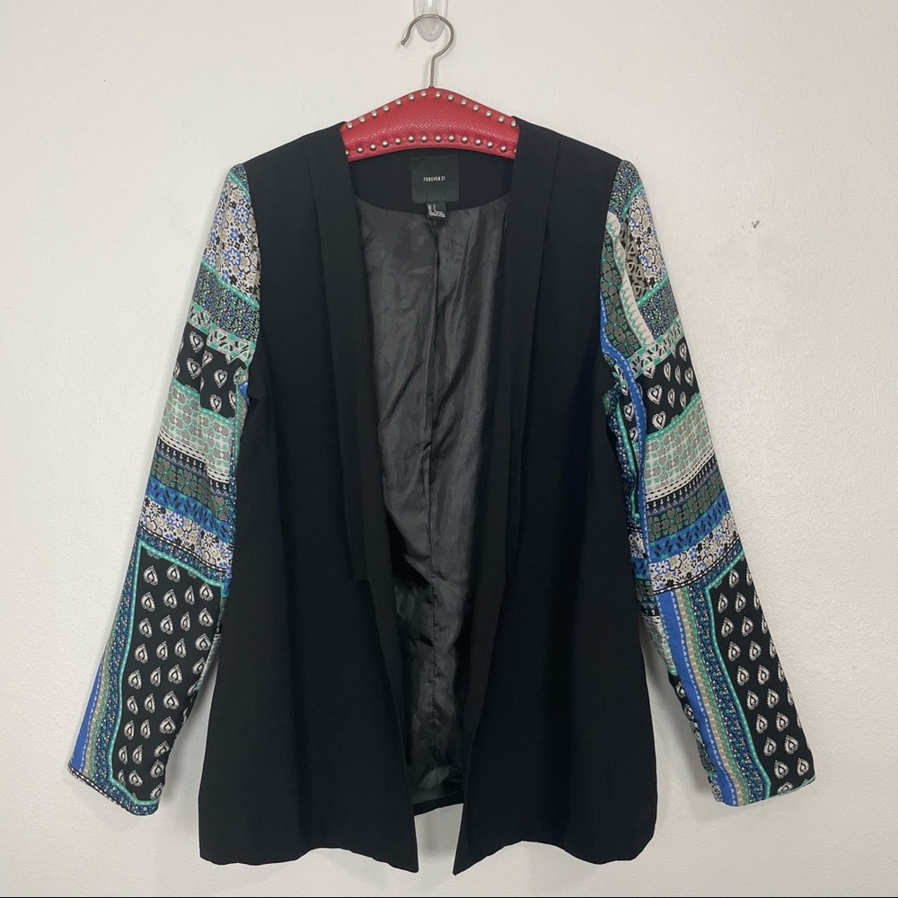Forever 21 Mixed Print Blazer | Size Large